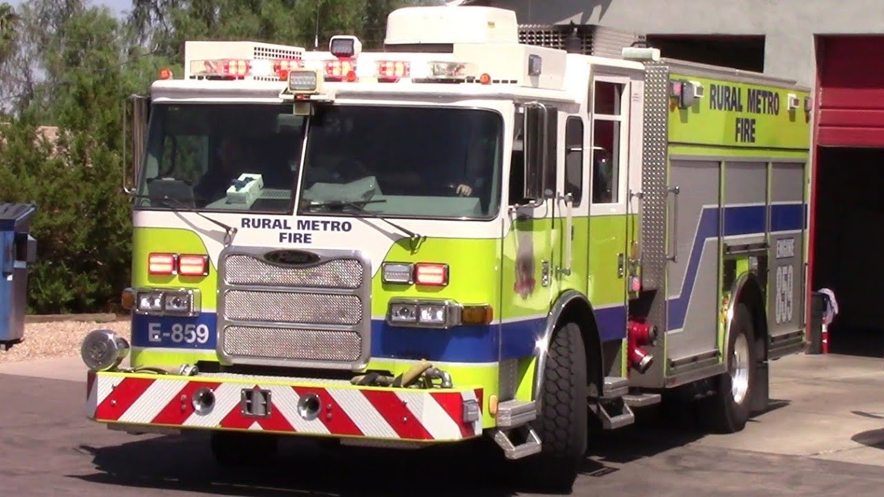 Rural Metro Fire Dept Engine 859 Responding Seattle Fire Department