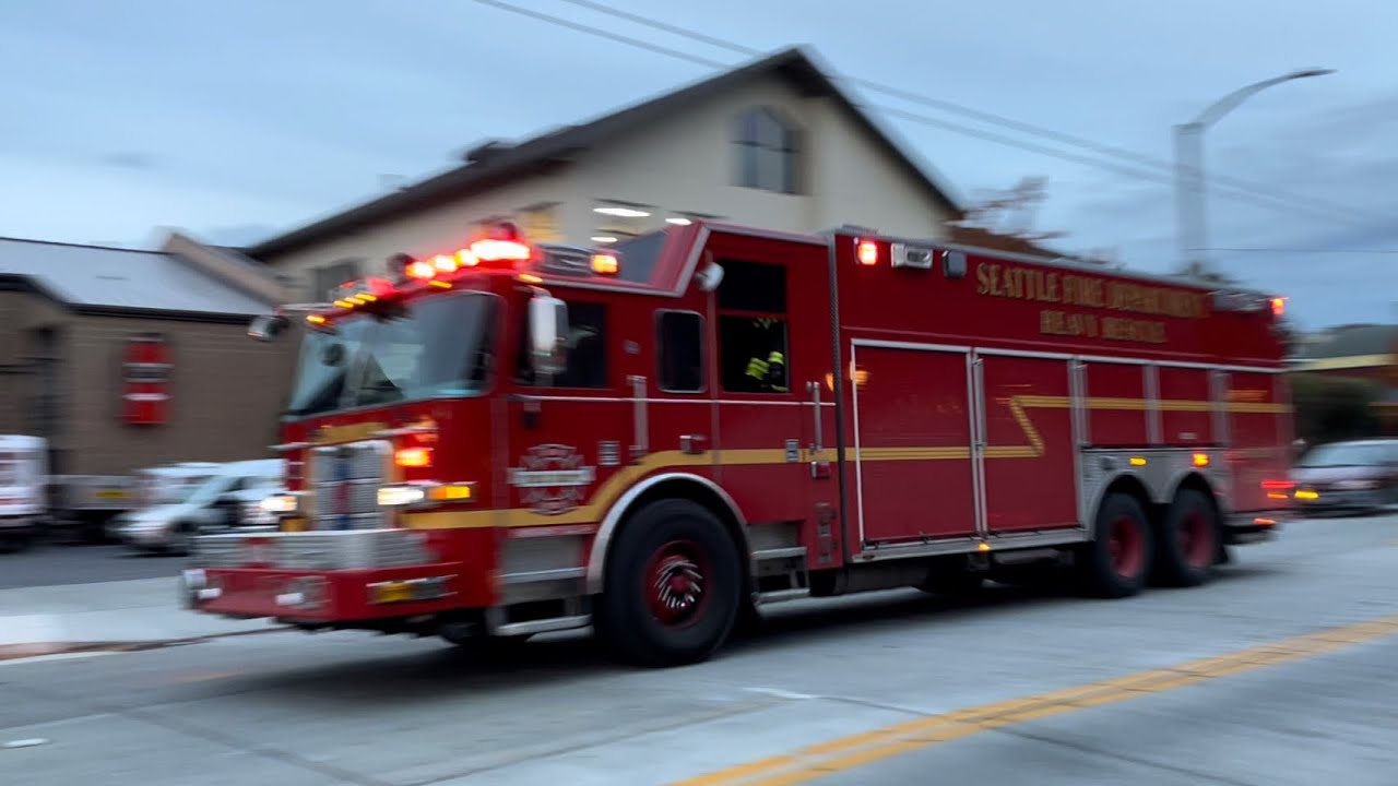 [Seattle Fire Department] Heavy Rescue Response! R1, A14, B6, And ...