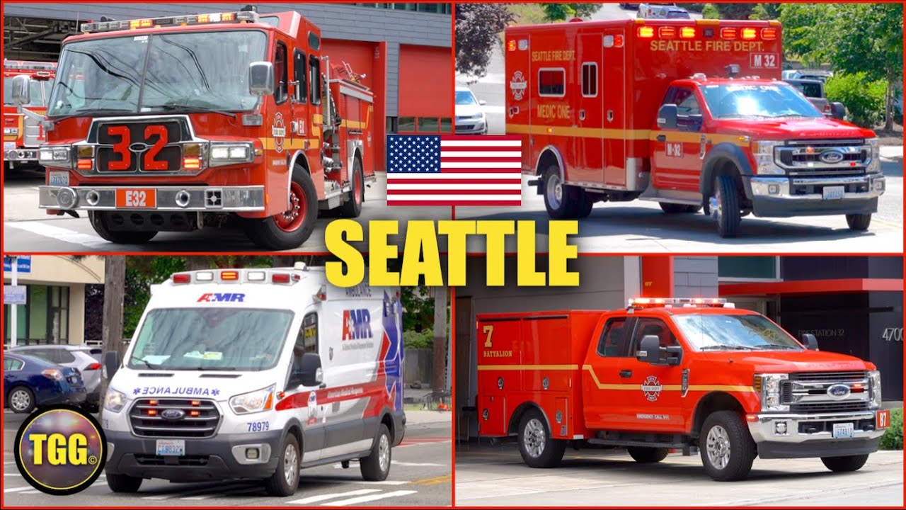 *Emergency Call During Station Visit!* [Seattle] Fire Engine 32, Medic ...